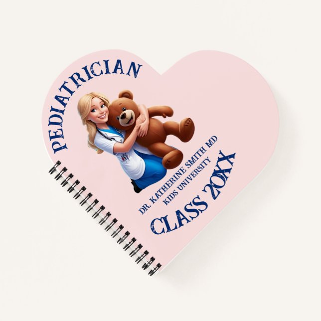 Cuaderno antistress pediatrician teddy bear kids university (Anverso)