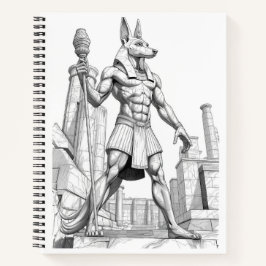 Cuaderno Anubis Egyptian God of the Dead Sketch Art Noteboo