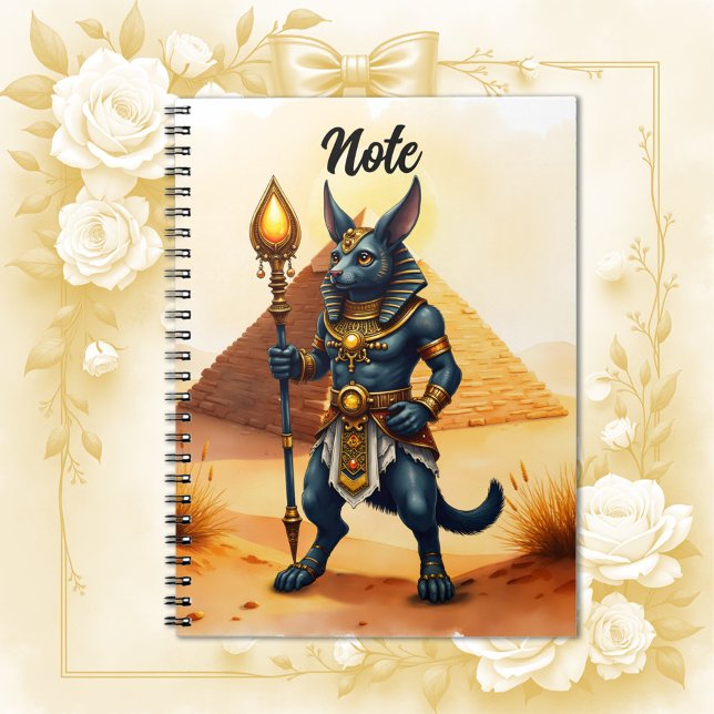 Cuaderno Anubis personalizado - Dios egipcio de la vida des (Subido por el creador)