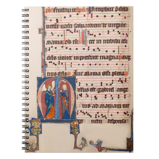 Cuaderno Anunciación Manuscrito Medieval Illuminated (Frente)