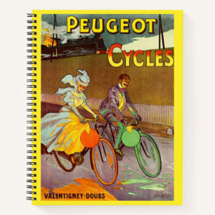 Cuaderno anuncio de bicicletas Peugeot de 1900