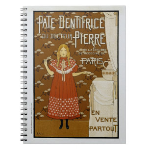 Cuaderno Anuncio de dentífrico Art Nouveau francés