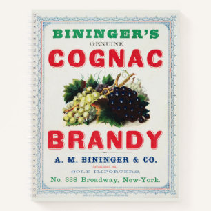 Cuaderno Anuncio de época para Cognac Brandy de Bininger.