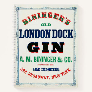 Cuaderno Anuncio de época para el viejo gancho de Bininger