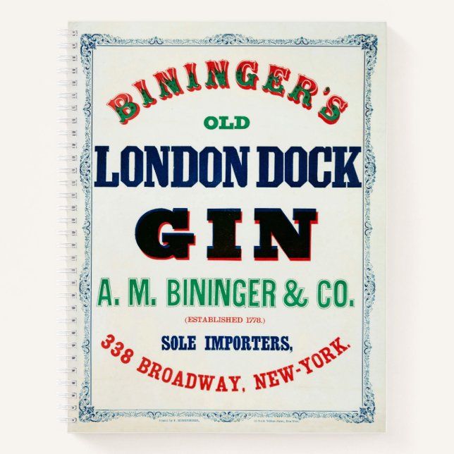 Cuaderno Anuncio de época para el viejo gancho de Bininger  (Anverso)