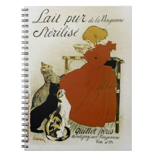 Cuaderno Anuncio de leche francés antiguo