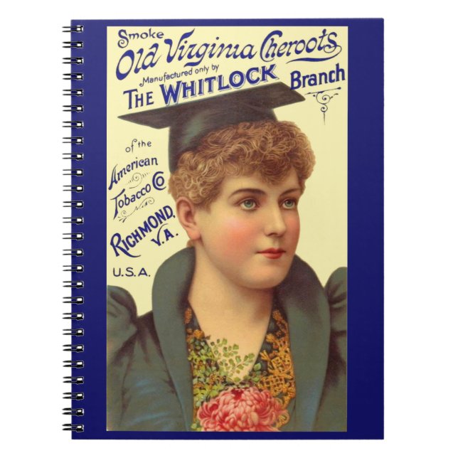 Cuaderno Anuncio de los Cheroots de Virginia Vieja de los a (Frente)