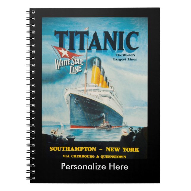 Cuaderno anuncio de viaje Titanic RMS (Frente)