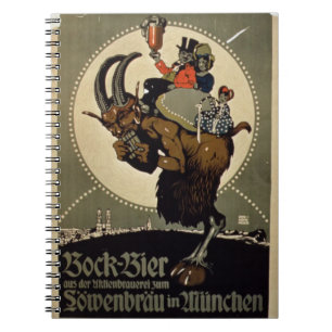 Cuaderno Anuncio para la 'cerveza de Bock del cervecero de