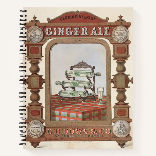 Cuaderno Anuncio Vintage Para Belfast Ginger Ale. 2 (Anverso)