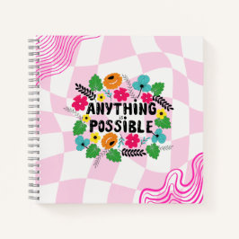 Cuaderno “Anything is Possible” Floral Motivational 