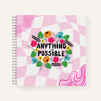Cuaderno “Anything is Possible” Floral Motivational 