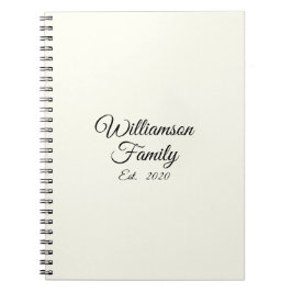 Cuaderno Apellido de la pareja personalizar, año, número Ma