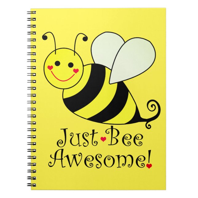 Cuaderno Apenas el amarillo impresionante de la abeja (Frente)