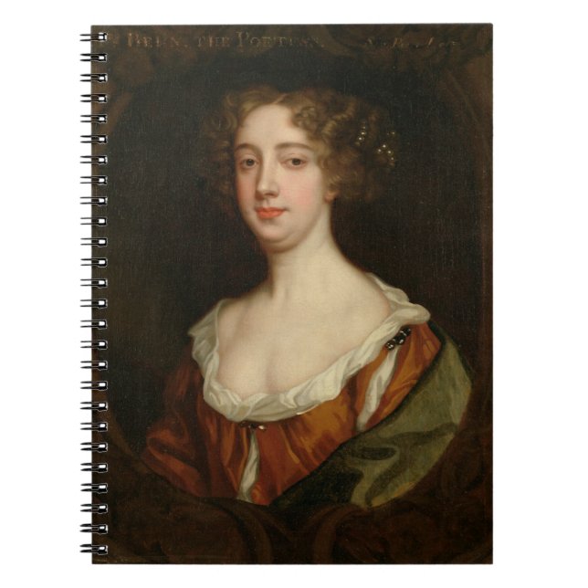 Cuaderno Aphra Behn (1640-89) (aceite en lona) (Frente)