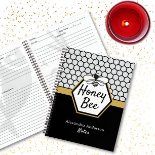 Cuaderno Apiario de miel de abeja de miel de abeja negra