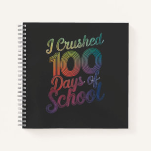 Cuaderno Aplasté 100 días de diseño de arcoiris escolar