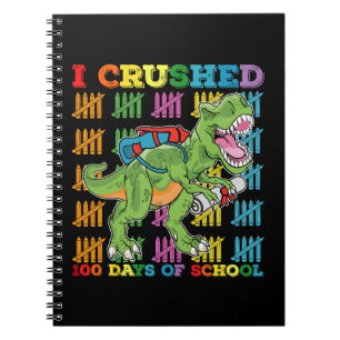 Cuaderno Aplasté 100 días de escuela T Rex Dinosaurio