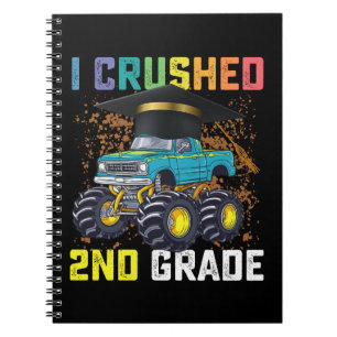 Cuaderno Aplasté la graduación de camiones monstruo de 2do 