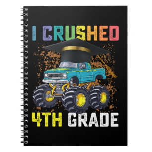 Cuaderno Aplasté la graduación de camiones monstruo de 4to 