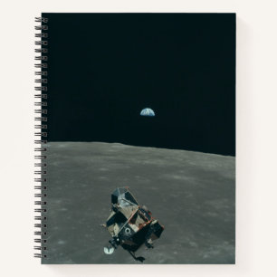 Cuaderno Apollo Lunar Lander y Earrise Over Moon