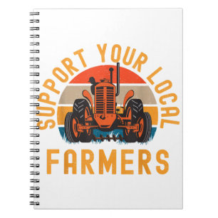 Cuaderno Apoye A Sus Agricultores Locales, A Su Granja Y Al