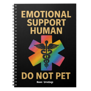 Cuaderno Apoyo emocional Humano No Mascota Funny Halloween