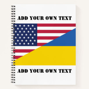 Cuaderno Apoyo estadounidense al Cojín decorativo con Ucran