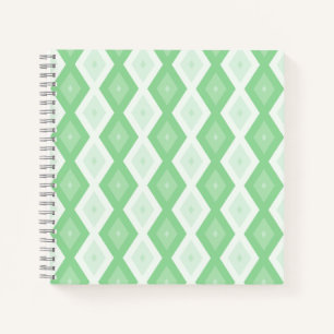 Cuaderno Apple green diamond pattern