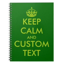 Cuaderno Apple green Keep Calm notebook | Texto personaliza