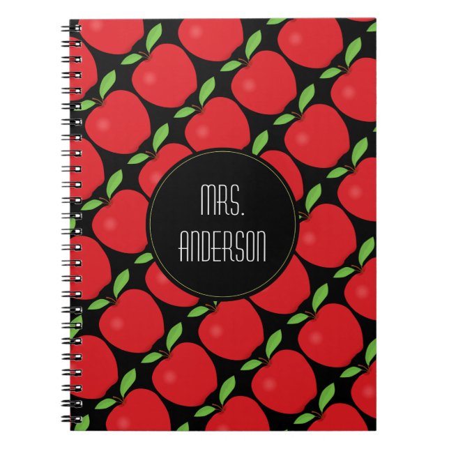 Cuaderno Apple rojo modela, profesor (Frente)