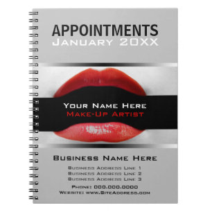 Cuaderno Appointment Note Book For Make-Up Artists