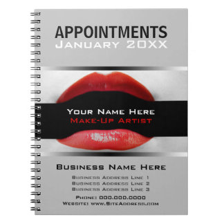Cuaderno Appointment Note Book For Make-Up Artists