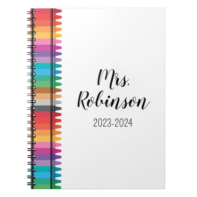 Cuaderno Apreciación de Maestros de Preescolar Crayones de  (Frente)