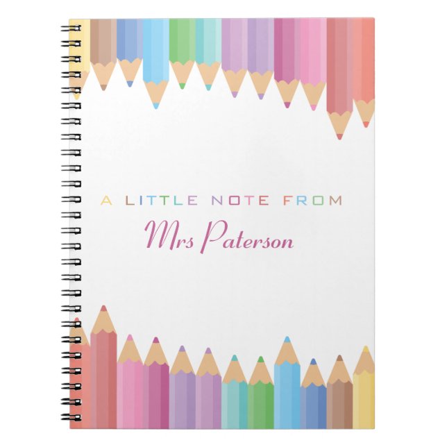 Cuaderno Apreciación del profesor de Rainbow Crayons colori (Frente)