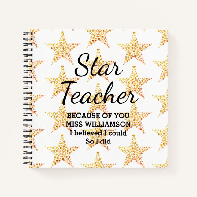 Cuaderno APRECIACIÓN DEL PROFESOR DE STAR Creía Que Podía P (Anverso)