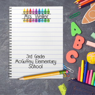 Cuaderno Apreciación del profesor Personalizada Red Crayon
