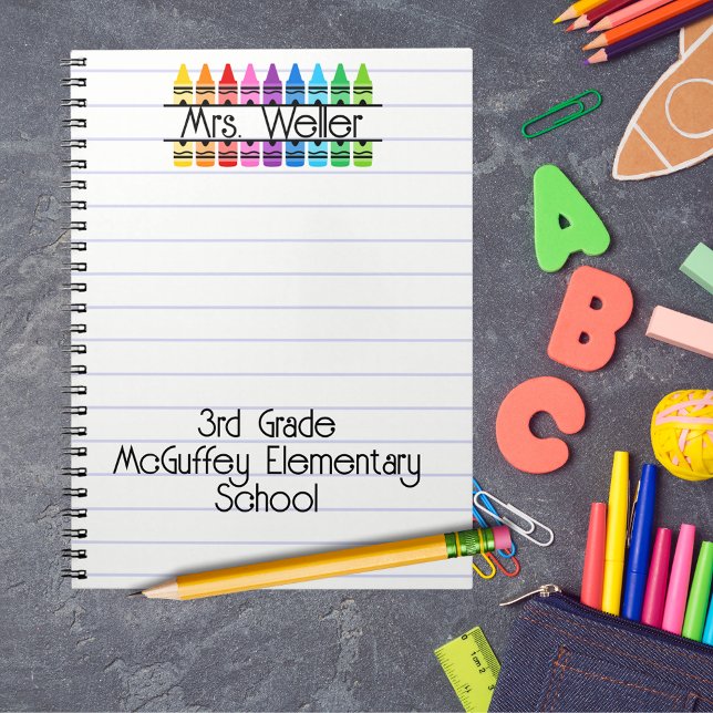 Cuaderno Apreciación del profesor Personalizada Red Crayon  (Subido por el creador)