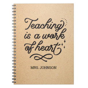 Cuaderno Apreciación Inspiradora del profesor Faux Kraft