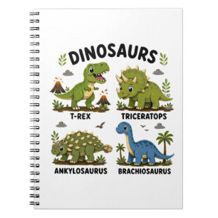 Cuaderno Aprendizaje de especies de dinosaurios para niños