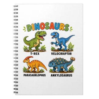 Cuaderno Aprendizaje de especies de dinosaurios para niños