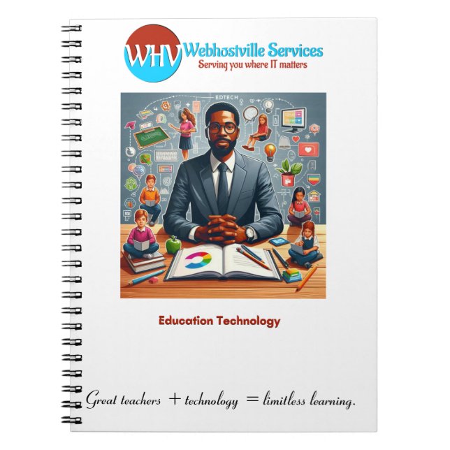 Cuaderno "Aprendizaje ilimitado: Magnífico profesor y portá (Frente)