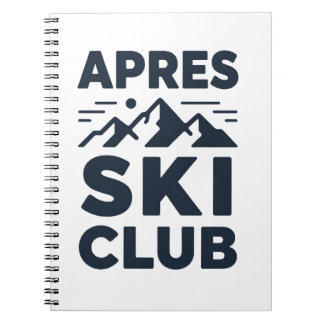 Cuaderno Apres Ski Club Logo de Montaña - Ropa de Invierno 