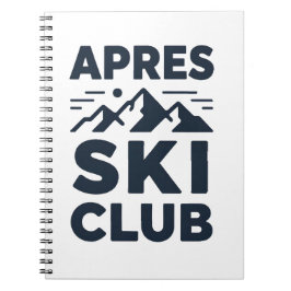 Cuaderno Apres Ski Club Mountain Logo - Custom Mens Winter 