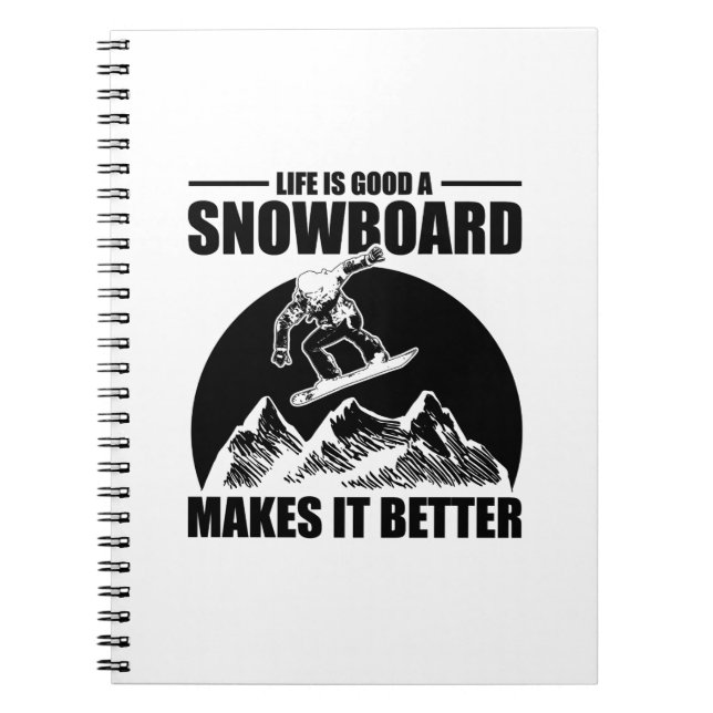 Cuaderno Apres-ski Gift | Snowboard Snowboard Snowboard Win (Frente)