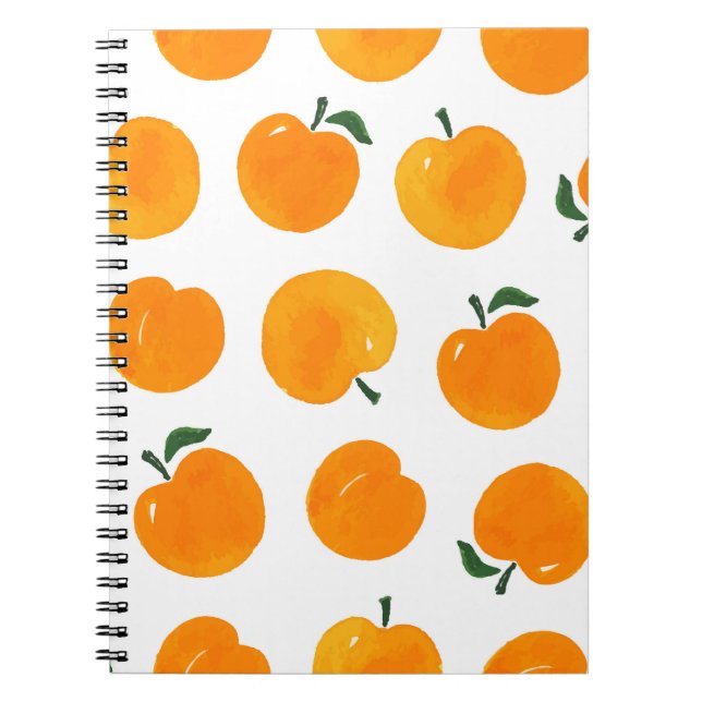 Cuaderno Apricots Acuarela Vintage de fondo blanco (Frente)