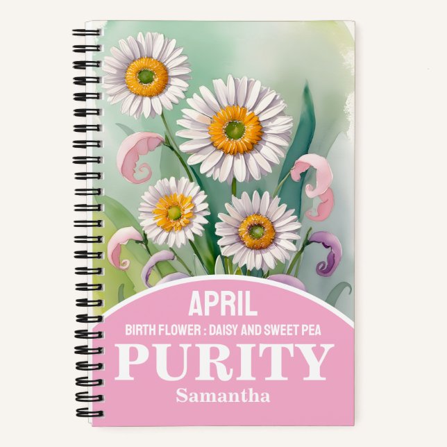 Cuaderno April Birth Month Flower Christian Journal (Anverso)
