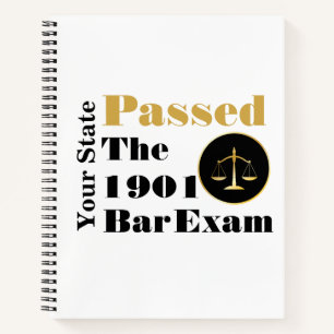 Cuaderno Aprobó el examen de bar (año y estado Personalizar