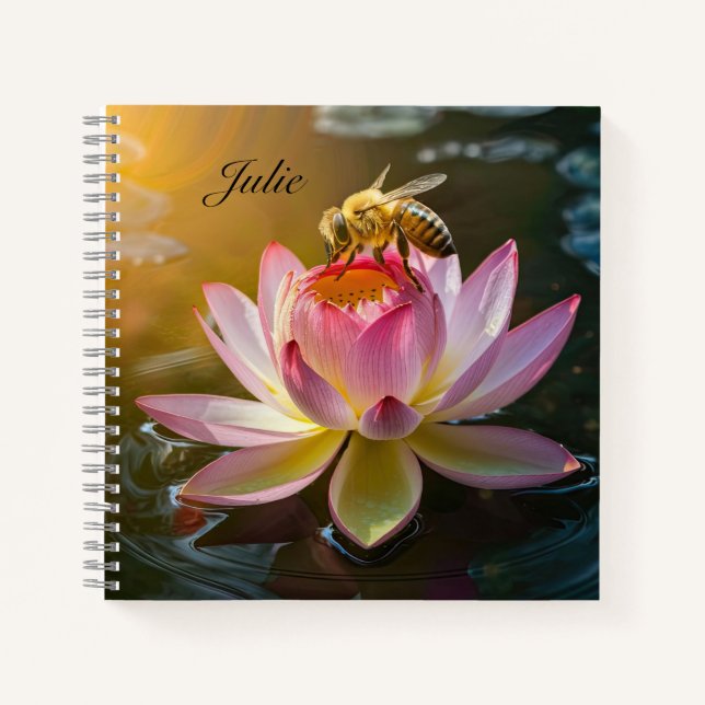 Cuaderno Apuesta en Lotus Flower Personalizada (Anverso)