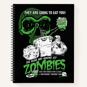Cuaderno Aqua adolescente fuerza de hambre zombies Poster